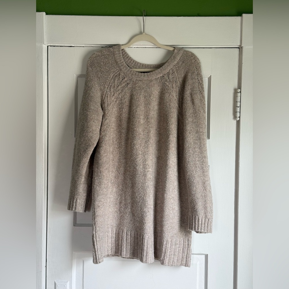 Torrid Taupe Crew Neck Tunic Knit Sweater